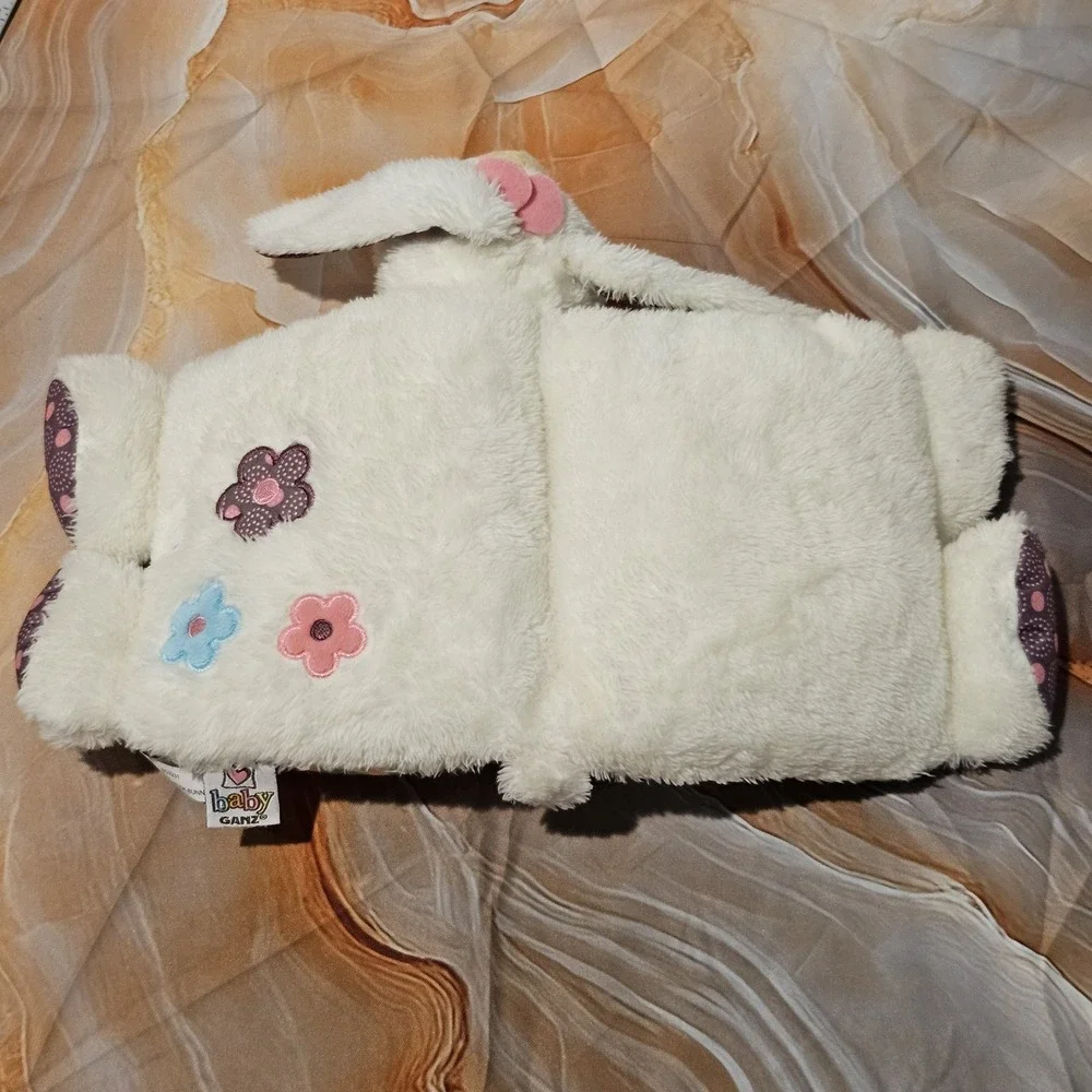 Baby Ganz Cuddly Book Bunny Plush Cloth Crinkle Activity Book BG3231